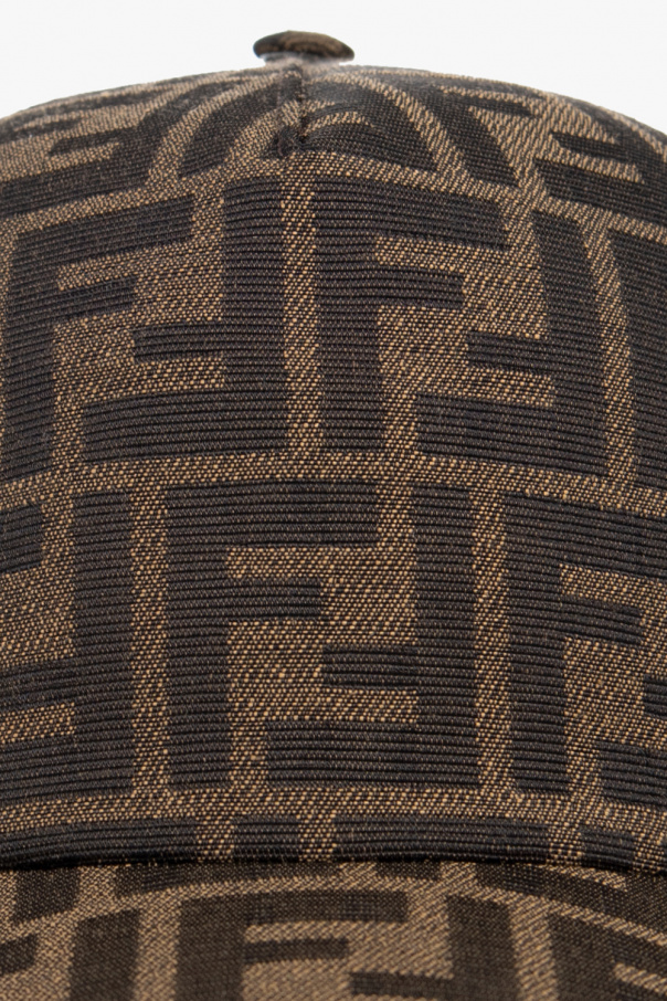FENDI FF DENIM MONOGRAM CAP BROWN【人気商品】★ Hat Fabric Brown | Fendi